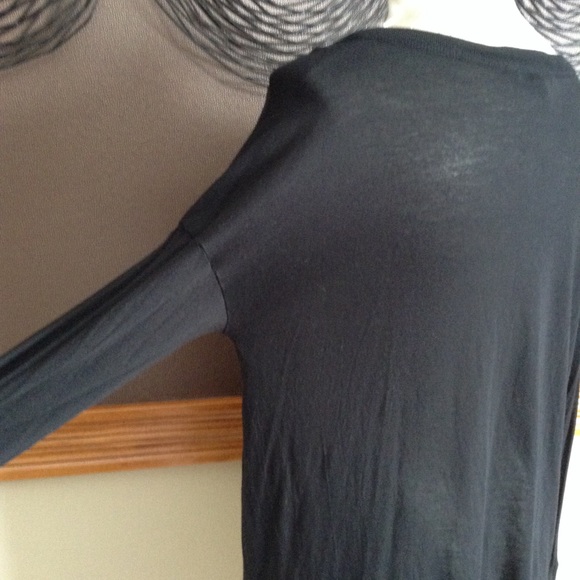 black BANANA REPUBLIC slouch long-sleeve tee S - Picture 4 of 5